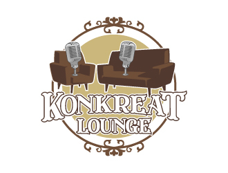 Konkreat Lounge logo design by sakarep