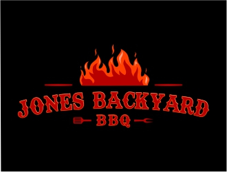 Jones backyard BBQ  logo design by Mardhi