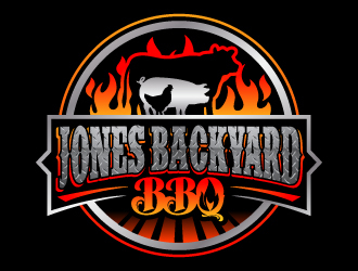 Jones backyard BBQ  logo design by jaize