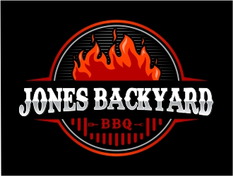 Jones backyard BBQ  logo design by Mardhi