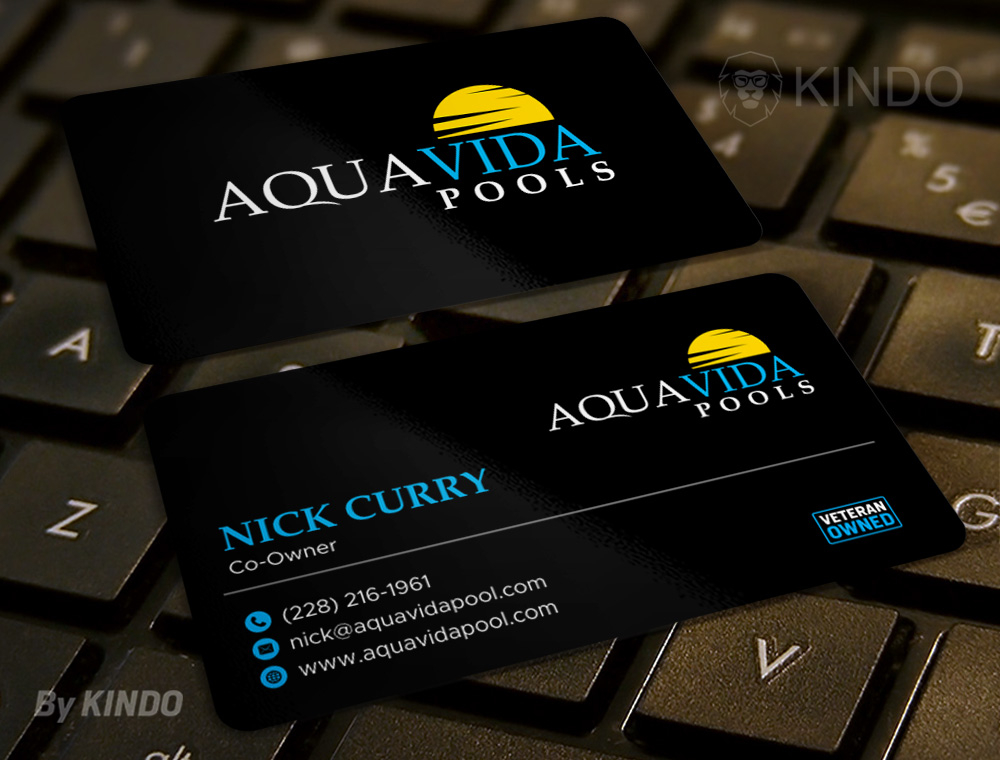 AquaVida Pools logo design by Kindo