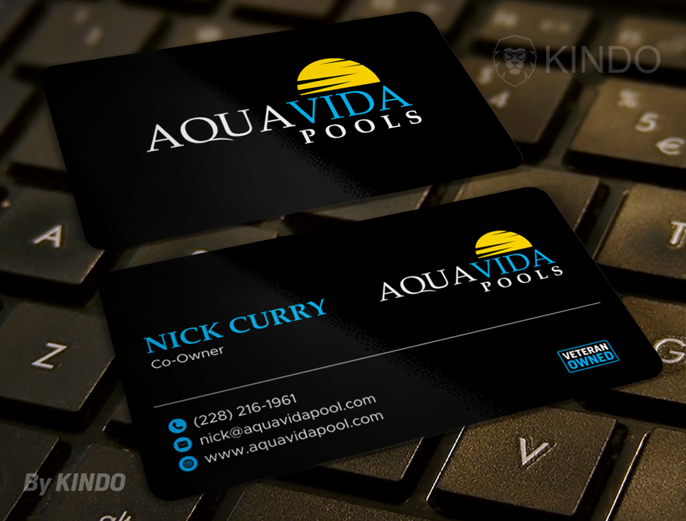 AquaVida Pools logo design by Kindo